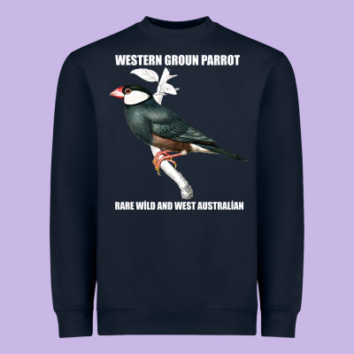 Western Ground Parrot Rare Wild And West Australian Heavyweight Sweatshirt Designed By Bettercallsaul