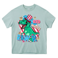Arona Red white rawr Heavy Core Tee - FaDigitalArtStudio