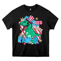 Black Red white rawr Heavy Core Tee - FaDigitalArtStudio