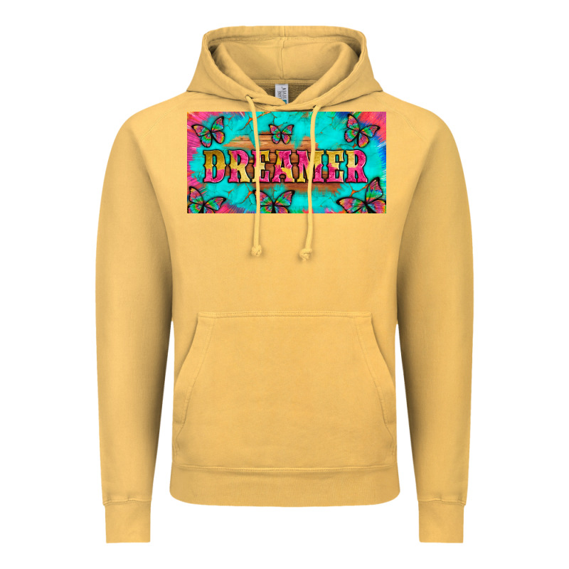 Dreamer With Butterfly And Tie Dye  Licance  Plate Vintage Hoodie by Artiststas | Teevron