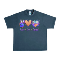 Midnight Navy Peace Love Dental Urban Heavy Tee - Jasminsmagicworld