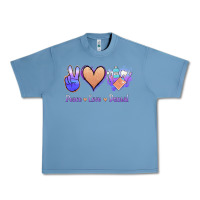 Pebble Blue Peace Love Dental Urban Heavy Tee - Jasminsmagicworld