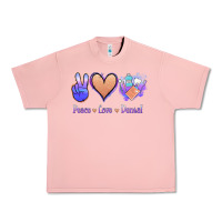 Salmon Peace Love Dental Urban Heavy Tee - Jasminsmagicworld