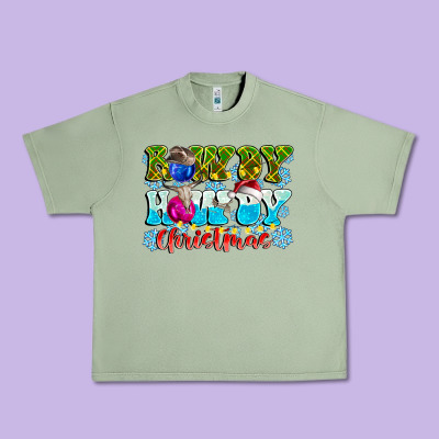 Rowdy Howdy Christmas Urban Heavy Tee Designed By Cowhidedigitalart