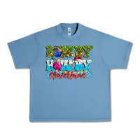 Pebble Blue Rowdy Howdy Christmas Urban Heavy Tee - CowhideDigitalArt