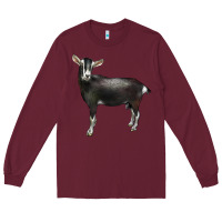 Burgundy Alpine Goat Long Sleeve Tee - LillyAllenDesigns