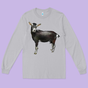 Alpine Goat Long Sleeve Tee Designed By Lillyallendesigns