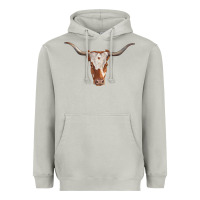 Moon Dust longhorn cow head Heavyweight Hoodie - RanaPortraitStore