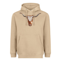 Mushroom longhorn cow head Heavyweight Hoodie - RanaPortraitStore
