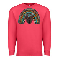 Cardinal western rainbow with bison Premium Sweatshirt - RanaPortraitStore