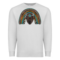 Western Rainbow With Bison Premium Sweatshirt | Teevron