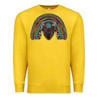 Lemon western rainbow with bison Premium Sweatshirt - RanaPortraitStore
