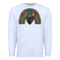 White western rainbow with bison Premium Sweatshirt - RanaPortraitStore
