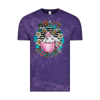 Cloud Purple Happy Easter Vintage Tee - CowhideDigitalArt