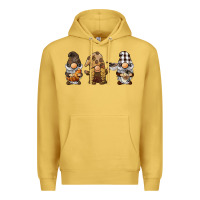 Antique Gold coffee gnomes Premium Hoodie - BarkalooDesign
