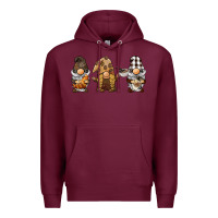 Burgundy coffee gnomes Premium Hoodie - BarkalooDesign