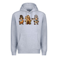 Heather Grey coffee gnomes Premium Hoodie - BarkalooDesign