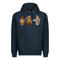 Navy coffee gnomes Premium Hoodie - BarkalooDesign