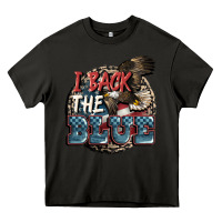 Asphalt I back the blue Heavy Core Tee - FaDigitalArtStudio