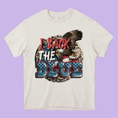 I Back The Blue Heavy Core Tee Designed By Fadigitalartstudio