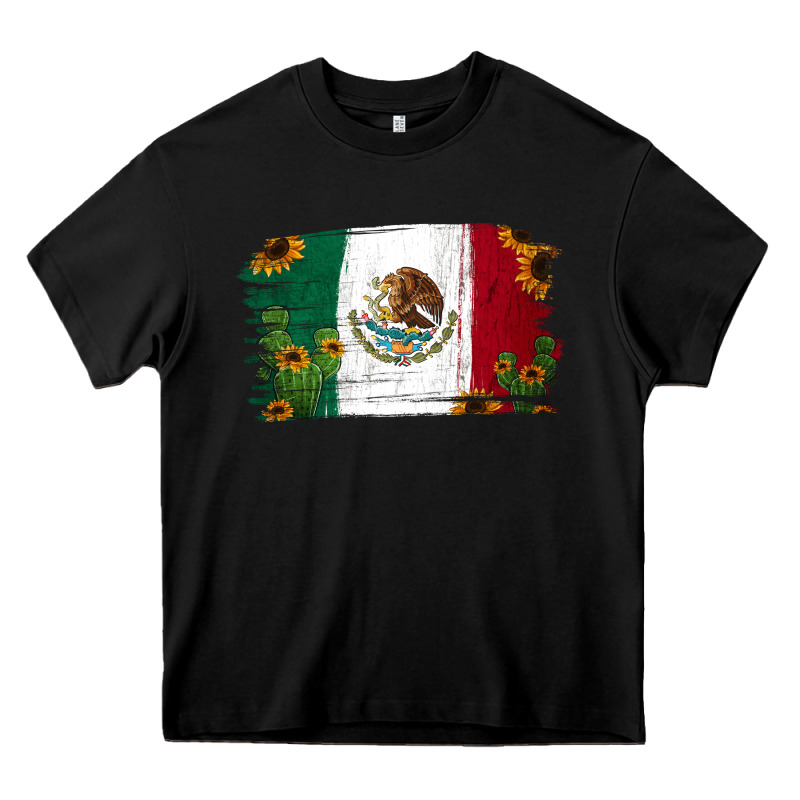 Mexican Flag Cactus Sunflower Heavy Core Tee by Jasminsmagicworld | Teevron