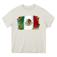 Cream Mexican Flag Cactus Sunflower Heavy Core Tee - Jasminsmagicworld