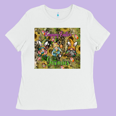 Easter Gnome Celebration Ladies Tee Designed By Cowhidedigitalart