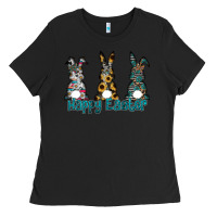 Black Happy Easter Ladies Tee - CowhideDigitalArt