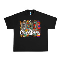 Black Western Merry Christmas Urban Heavy Tee - CowhideDigitalArt