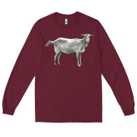 Burgundy saanen goat Long Sleeve Tee - LillyAllenDesigns