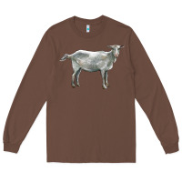 Chestnut saanen goat Long Sleeve Tee - LillyAllenDesigns