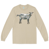 Mushroom saanen goat Long Sleeve Tee - LillyAllenDesigns