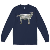 Navy saanen goat Long Sleeve Tee - LillyAllenDesigns
