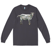 Smoke saanen goat Long Sleeve Tee - LillyAllenDesigns