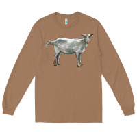 Toasted Coconut saanen goat Long Sleeve Tee - LillyAllenDesigns