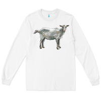 White saanen goat Long Sleeve Tee - LillyAllenDesigns