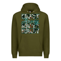 Army Green Howdy Cowhide Turquoise Premium Hoodie - Jasminsmagicworld