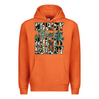 Carrot Howdy Cowhide Turquoise Premium Hoodie - Jasminsmagicworld