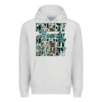 Dove Grey Howdy Cowhide Turquoise Premium Hoodie - Jasminsmagicworld