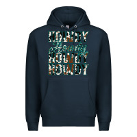 Navy Howdy Cowhide Turquoise Premium Hoodie - Jasminsmagicworld