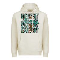 Oatmeal Heather Howdy Cowhide Turquoise Premium Hoodie - Jasminsmagicworld