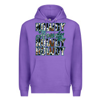 Purple Howdy Cowhide Turquoise Premium Hoodie - Jasminsmagicworld