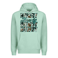 Seafoam Howdy Cowhide Turquoise Premium Hoodie - Jasminsmagicworld