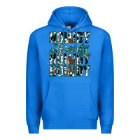 True Royal Howdy Cowhide Turquoise Premium Hoodie - Jasminsmagicworld