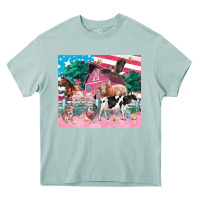 Arona American farm animals tumbler 4th of july Heavy Core Tee - FaDigitalArtStudio