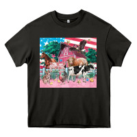 Asphalt American farm animals tumbler 4th of july Heavy Core Tee - FaDigitalArtStudio