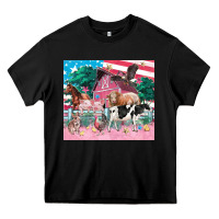 Black American farm animals tumbler 4th of july Heavy Core Tee - FaDigitalArtStudio