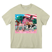 Mossy American farm animals tumbler 4th of july Heavy Core Tee - FaDigitalArtStudio
