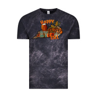 Cloud Black happy fall Vintage Tee - CowhideDigitalArt
