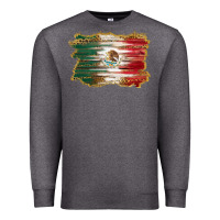 Charcoal Heather mexican flag with leopard Premium Sweatshirt - RanaPortraitStore